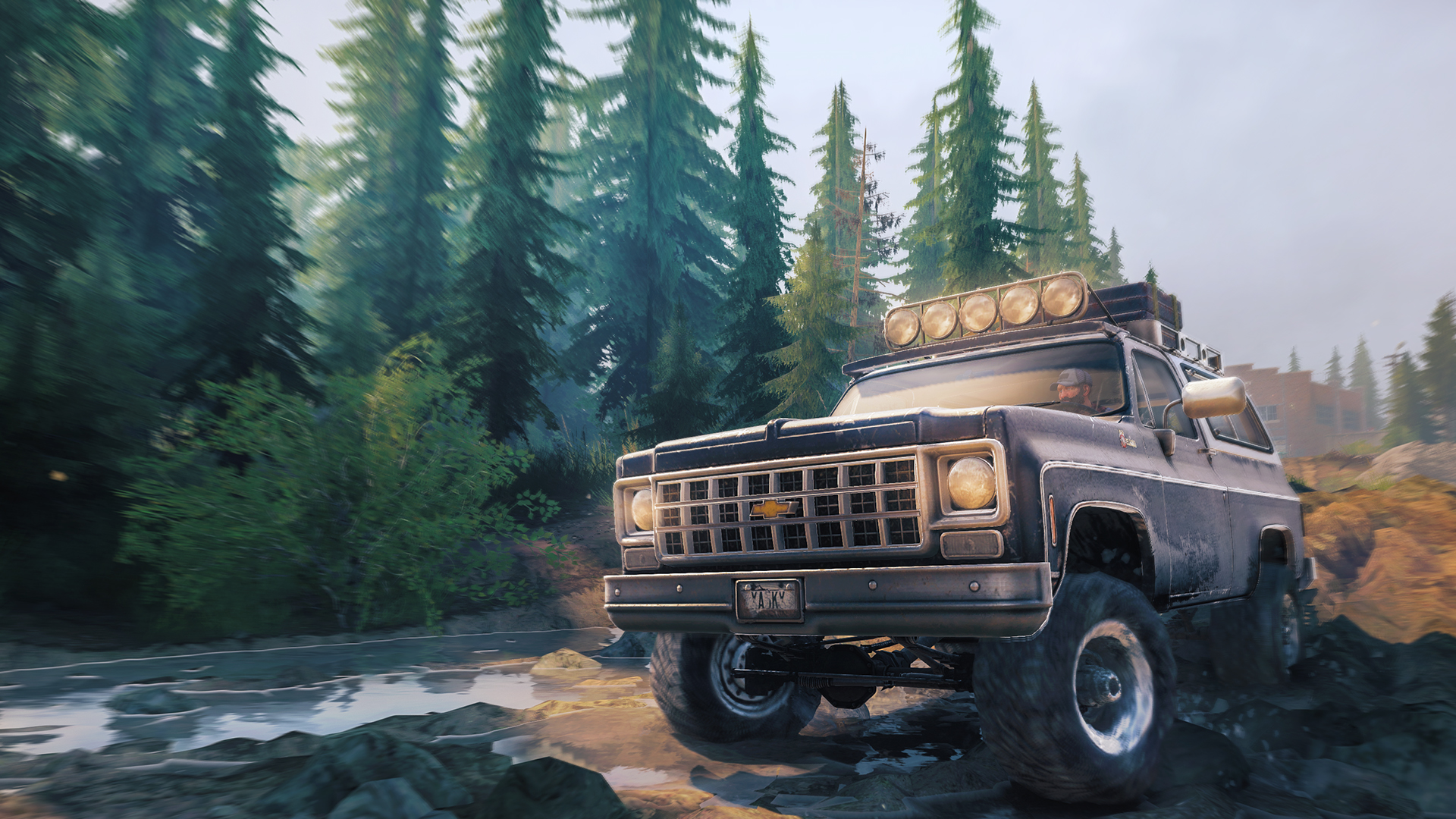 Spintires mudrunner отзывы. SPINTIRES Mud Runner. SPINTIRES: MUDRUNNER - American Wilds. Spin Tires MUDRUNNER на Нинтендо свитч. MUDRUNNER Chevrolet k10.