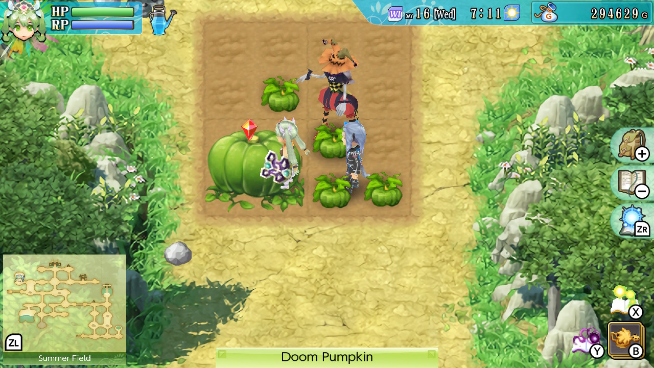 rune factory 4 sickle crop level